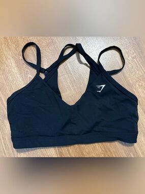 Gymshark Black Strappy V-Back Sports Bra